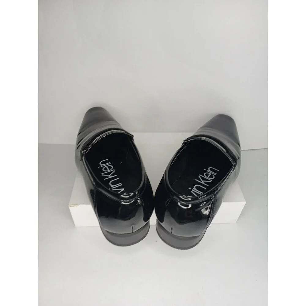 Calvin Klein Bernard Black Patent Loafers Men’s Size 11 Slip On Dress Shoes